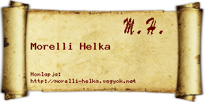 Morelli Helka névjegykártya